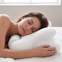 Nekko Align pillow in Cloud White, side-sleeper lifestyle